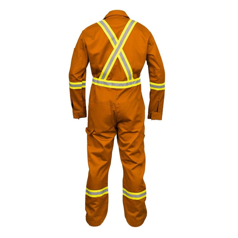 Just In Trend Flame Resistant FR High Visibility Hi Vis Coverall - 88% C/12% N (Small, Orange) - Image 5